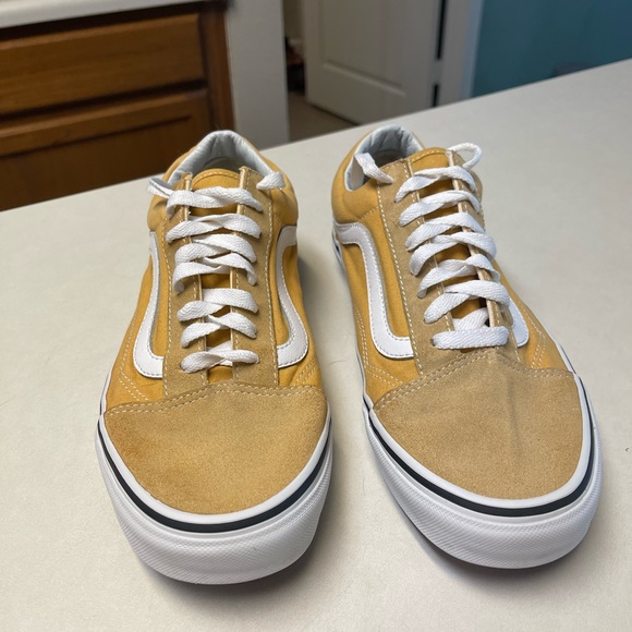 Vans - Unisex Old Skool mustard yellow suede / canvas sneakers - Picture 7 of 9